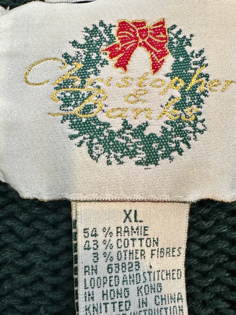 Vtg. CHRISTOPHER & BANKS Hand Embroidered Christmas V - Neck Cardigan Sweater XL - Picture 12 of 15